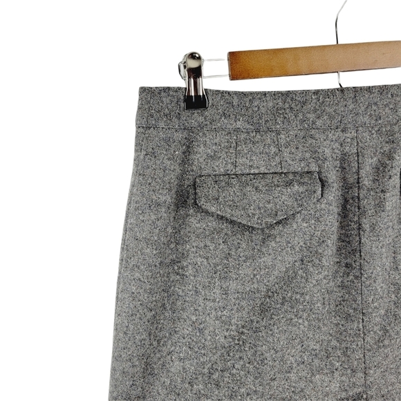 Ann Taylor loft Gray wool blend wrapskirt size 8 - Picture 4 of 11